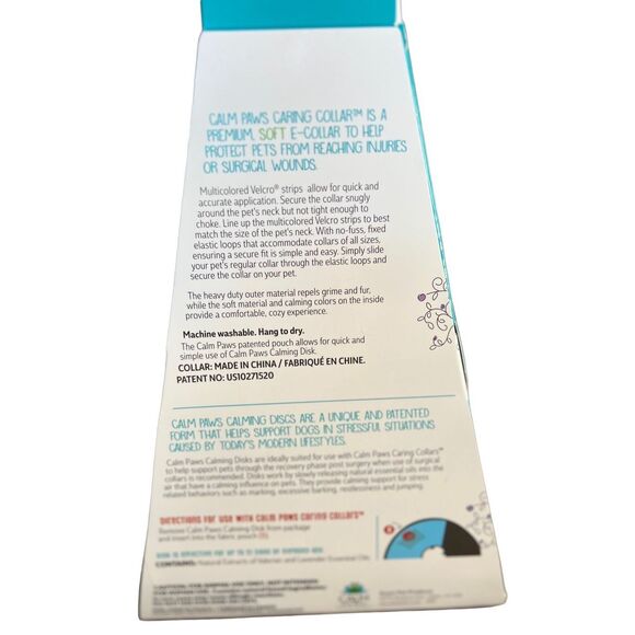 Calm Paws Dog E Collar Size L Soft Calming Gel Patch Disk Behavior Support - Picture 3 of 11